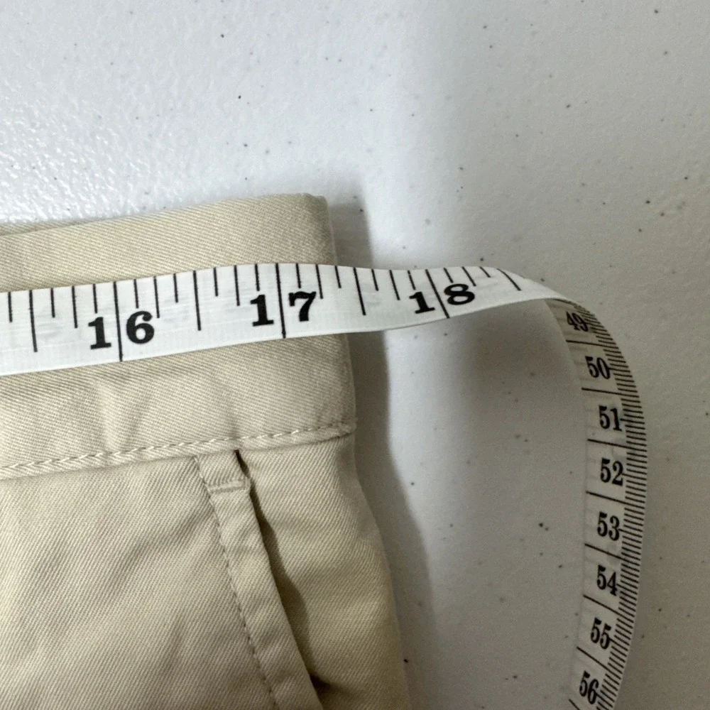 Vtg Polo by Ralph Lauren Mens White Chino Prospect pants flat front fits 35*27